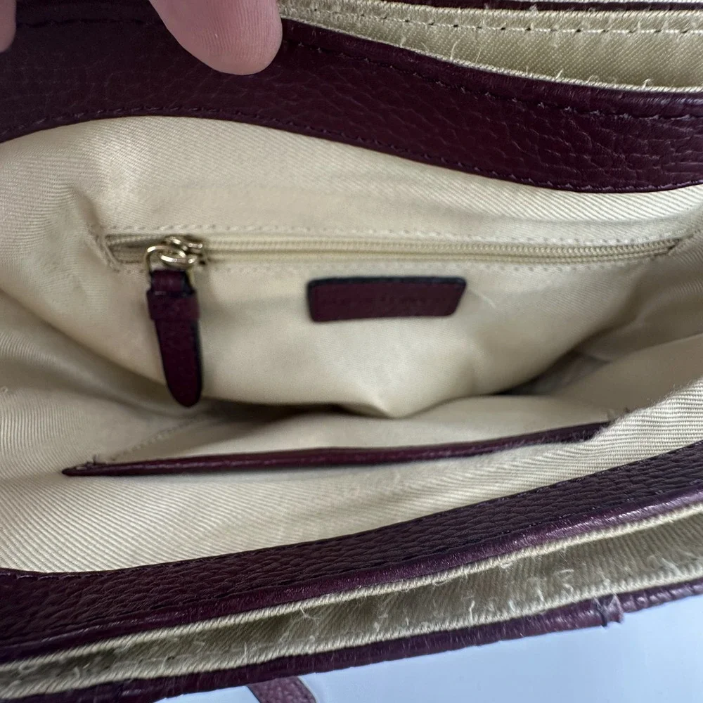 Corder London Emmeline Pebbled Leather Crossbody Bag Dark Cherry Preppy Festival